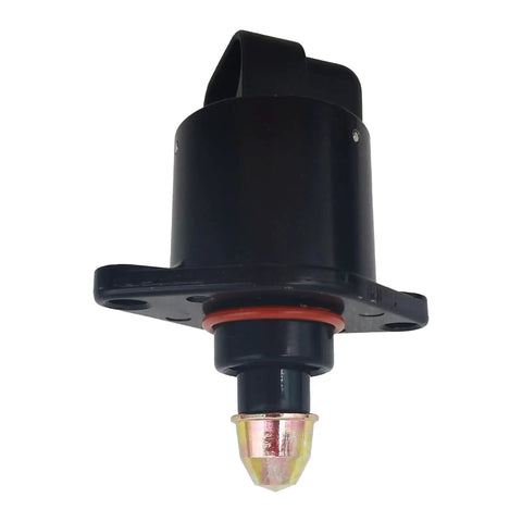 Direct Swap Idle Speed Control Valve And Throttle Stepper Motor for smooth engine idling in black with a metallic tip.
