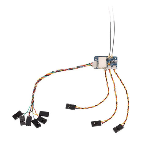 FS-i6X 10CH 2.4GHz RC Transmitter Remote Controller With FS-X6B Receiver featuring exposed wiring for drones, planes, helis.