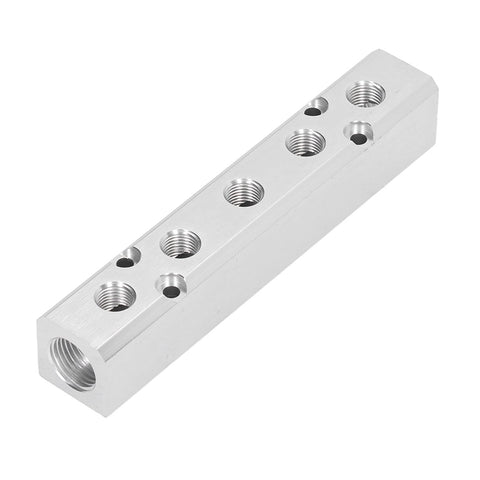 Pneumatic Manifold Air Distribution Block Made From Aluminum Alloy For Air Compressors, Heavy Duty Construction