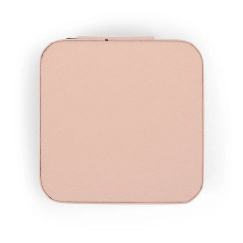 Pink Vintage Aircraft Piston Engine And Propeller Jewelry Travel Case Purse Friendly Totally Compact 4x4x2 Inch Plush Lined