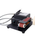 Heavy Duty 2-In-1 Mini Belt Sander With Bench Grinder, 350W Electric Polisher Machine with sanding belt and polishing wheel.
