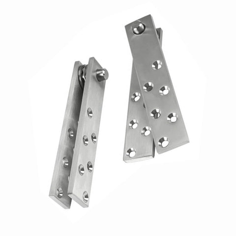 Invisible Door Pivot Hinges 2 Pack Set with Hidden Pivot Hinge System Stainless Steel Concealed Door Hinge for Secret Doors Rust Resistant and Heavy Duty Rotates 180 Degrees for Bookcase and Hidden Room Installations, front view