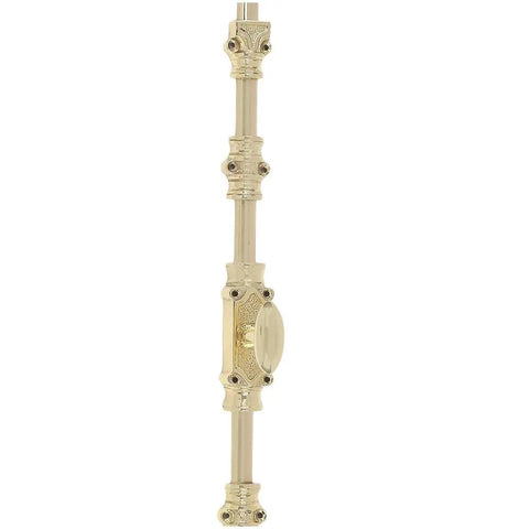 Solid Brass Window Cremone Bolt With Classic Style, Heavy Duty 6 Feet, Polished Lacquered Finish, Cut-To-Fit Rod