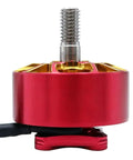 Sick 2207 Brushless Motor For 5 Inch Racing Drones With Dope Hollow Aluminum Cooling Coils Precision Balanced Design showing red and gold aluminum housing.