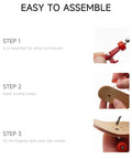 Assembly steps for Fingerboard Hardware Kit With 14 Multicolor Trucks, 48 Wheels, 60 Screws, 30 Nuts And 4 Spanner Tools.