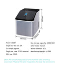 Portable Countertop Ice Maker Dropping Fresh Cubes Fast With A Clear Viewing Window Crafted From Safe ABS Plastic, 1.3KG capacity.