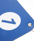 Blue corner detail of Two Piece Rubber Fencing Targets Wall Mounted Weatherproof Practice Targets For Fencing And Archery Blue Color Built Tough
