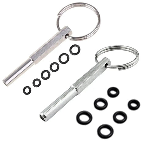 Two Pro Grade Security Oval Head Screws With Special Bit For Coffee Machines Removal Kit, 316 Stainless Steel, and rings