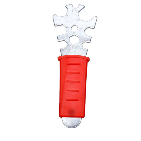 Slick HVLP Paint Sprayer Kit With 1.7Mm Tip And Roomy 600Ml Cup Optimized For Quick Car And Honeydo Furniture Jobs That Roll On Smoothly Without Any Stress. Red handled multi-tool with measurements.
