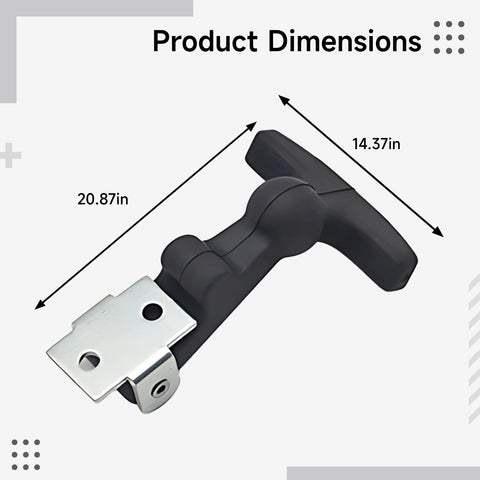 Four Pack Carbon Steel T Handle Draw Latches With Rubber Flexible Hasp Anti Rust Hood Latches Vibration Dampening For Toolbox RV Shed Doors