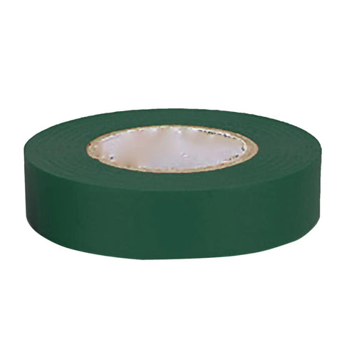 Heavy Duty Pvc Electrical Tape Rated Up To Six Hundred Volts With Rock Hard Sunlight And Chemical Resistance That Actually Grips Tight On Any Wire Bundle Indoors Or Outdoors, green roll on white background.