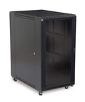 Heavy Duty 22U Server Cabinet With Sleek Tempered Glass And Rock Solid Metal Doors 36 Inch Deep Network Rack Enclosure side view