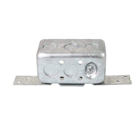 Eight Pack 4 By 2 Inch Metal Electrical Box With Bracket And Seven One Half Inch Knockouts For Wood Or Metal Studs Welded TS Side Mount Bracket