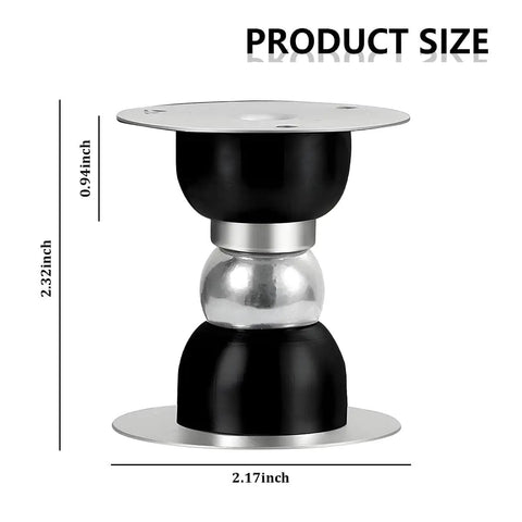 2 Pack Magnetic Door Holder For RV And Camper Must Have Heavy Duty Stainless Steel Door Stopper To Keep Doors Open, shown in black, 59mm size