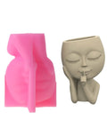 Face Silicone Planter Mold For Concrete Pots And Epoxy Resin Casting Unique Face Design Planter Pot For Home Garden And Patio Decor DIY Flower Plant Mold For Indoor Outdoor Use