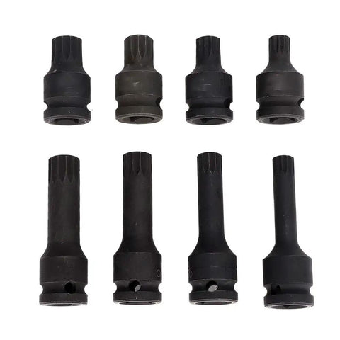 Eight Piece Socket Wrench Set Covering M12 To M18 Sockets In CR MO Steel With Durable Rust Resistant Finish