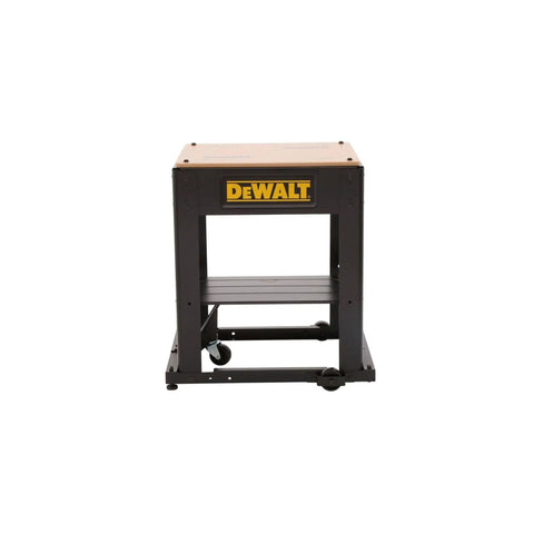 Heavy Duty Planer Stand With Smooth Rolling Mobile Base And Sturdy MDF Table Extra Lower Shelf Tradesman Approved Shop Upgrade Works Like A Champ Every Day, black steel frame with rolling wheels and storage shelf.