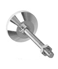 Heavy Duty Adjustable Leveling Feet For Industrial Machinery And Assembly Racks Thick Carbon Steel Frame With Threaded Spindles close-up of threaded spindle and base