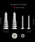Installation screws for Oil Rubbed Bronze Wall Mount Toilet Paper Holder with Shelf and Phone Slot, dimensions shown
