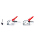 Hardcore Toggle Clamp With 400 Lb Holding Capacity And Quick Release Lever For Woodworking Or Metalworking Jigs And DIY Projects including two clamps and hardware.