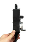 Handheld Standard Universal 4 Axes Cnc Pulse Generator Mpg Handwheel For Manual Control Systems side view in black plastic and metal