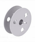 Rock Solid Game Changing Precision Aluminum Bobbins For Durkopp 1767 767 867 887 Industrial Sewing Machines, gray bobbin detail.