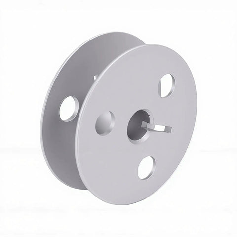Rock Solid Game Changing Precision Aluminum Bobbins For Durkopp 1767 767 867 887 Industrial Sewing Machines, gray bobbin detail.