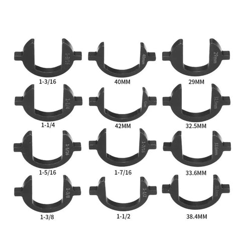 12 durable wrenches from the 13 Piece Car Chassis Repair Wrench Kit For Steering And Chassis Maintenance Heavy Duty Steel Tools