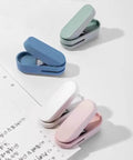 Assorted compact blue hole puncher for 10 sheets tiny single hole puncher for office use or gift for students easy one hand punch and storage