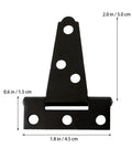 Heavy Duty T Shaped Hinges Galvanized Iron For Furniture Doors Cabinets And Gates 14 Piece Set With Durable Steel Blades And 270 Degree Rotation Hardware Built To Last. black T hinge 2.0 in x 1.8 in