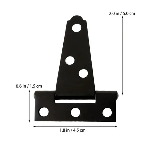 Heavy Duty T Shaped Hinges Galvanized Iron For Furniture Doors Cabinets And Gates 14 Piece Set With Durable Steel Blades And 270 Degree Rotation Hardware Built To Last. black T hinge 2.0 in x 1.8 in