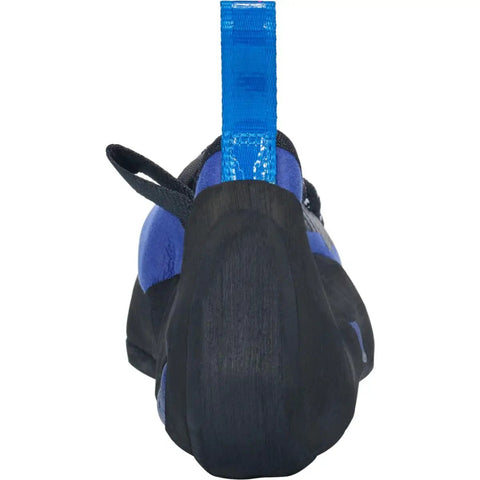 Rear view of Sirius Lace Climbing Shoes With Grippy RS Rubber Outsole Offset Lacing For A Custom Fit Built For Indoor Gym Training And Outdoor Steep Climbs Blue And Black Size 9.5