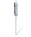 Ultimate Digital Meat Thermometer For Cooking And Grilling with 5.98 inch stainless probe, shown upright with display and buttons