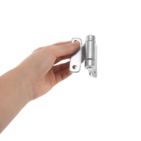 Heavy Duty Stainless Steel Hinges For Cargo Trailers And Dump Trucks Foldable And Detachable Design Rust Resistant And Reinforced For Tough Automotive And Industrial Use Built To Take A Beating Under High Pressure, hand holding hinge