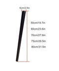 Oak Solid Wood Furniture Legs 50cm Replacement Kit Angled Cone Design black leg with measurement chart