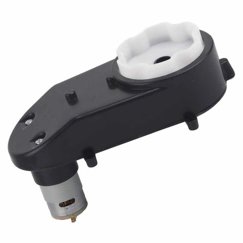 RS390 Electric Motor Gearbox 12V High Torque DC Speed Drive Replacement for Kids Ride On Cars, black casing, white gear visible