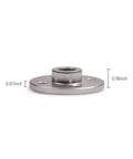Pro Grade Aluminum 25T Servo Horn Disc Set Silver Metal RC Servo Discs For Robot Claw Car And Helicopter Builds side view dimensions