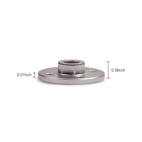 Pro Grade Aluminum 25T Servo Horn Disc Set Silver Metal RC Servo Discs For Robot Claw Car And Helicopter Builds side view dimensions