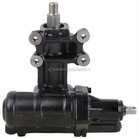 Front view of Power Steering Gear Box For Postal Jeep Wrangler JK JKU RHD 2007 Through 2017 New Replacement Fits Right Hand Drive Models