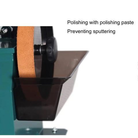 Electric Knife Sharpener Wet Stone Grinder Two Direction Multi Purpose Bench Tool with polishing paste container.
