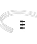 Heavy Duty Replacement Silicone Milk Tubes Compatible With Jura Milk System HP3 C5 C9 Impressa Coffee Makers Killer Connector Nipples Food Safe 3 Pack Black with black connectors.