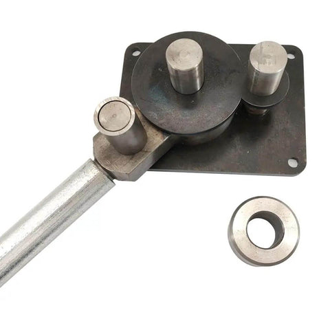 Heavy Duty Rebar And Rod Bender For Metalworking, Sheet Metal Bender And Steel Bending Machine, close-up of bending mechanism.