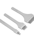 3-piece Pro Grade Leather Stitching Punch Set For Bag Making And Wallet Repair, 3.38mm spacing pricking irons