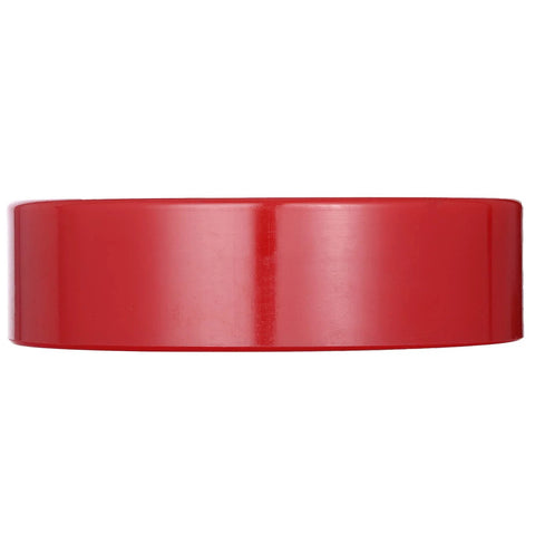 Side view of Heavy Duty Red Poly Tread Pallet Jack Steering Wheels Set 7 Inch By 2 Inch 20mm ID Bearings With Sealed 6204 Bearings Replacement