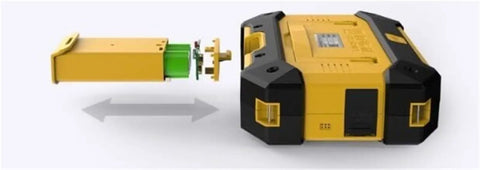 Heavy Duty Stud Finder Wall Scanner showing detached probes for enhanced utility detection and accurate depth gauging.