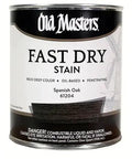 Fast Dry Wood Stain In Spanish Oak Hue 1 Quart can showcasing rich color and oil-based formula for interior use.