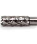 Side view: Oscarbide annular cutter, 15/16 in diameter, 2 in depth, Weldon shank