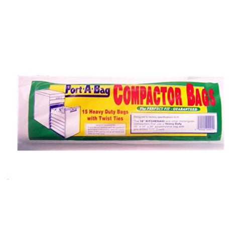 Beefy Heavy Duty Trash Compactor Bags 18 Inch For KitchenAid 16 X 12 X 28 Inches 15 Pack With Twist Ties K12 Replacement Liners