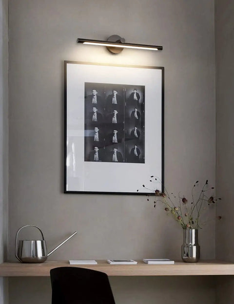 Sleek Black Hardwired Picture Light for Paintings and Wall Art LED Gallery Display Lighting with 24.21 Inch Reach, 12W Power, 3000K