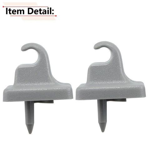 Sun Visor Clip Retainer Gray 2 Pack For Ford E Series Econoline Vans 2008-2014 Direct Fit Replacement Part 3C2Z-5404132-AAB